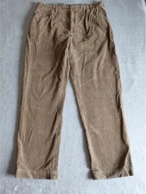 Polo Ralph Lauren Andrew Corduroy Pants Mens 38x30 Light Brown Pleated
